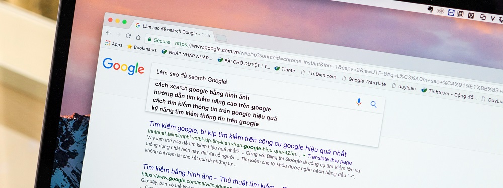 người dùng tìm kiếm trên Google